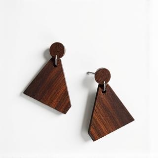 Aretes geométricos de madera estilo moderno