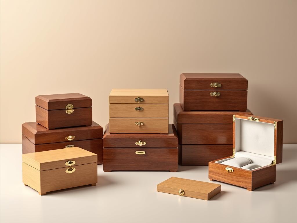 Colección de cajas artesanales para joyería de madera
