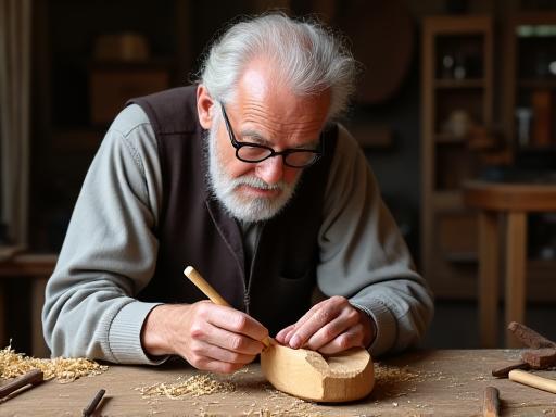 Maestro tallador de madera técnicas tradicionales