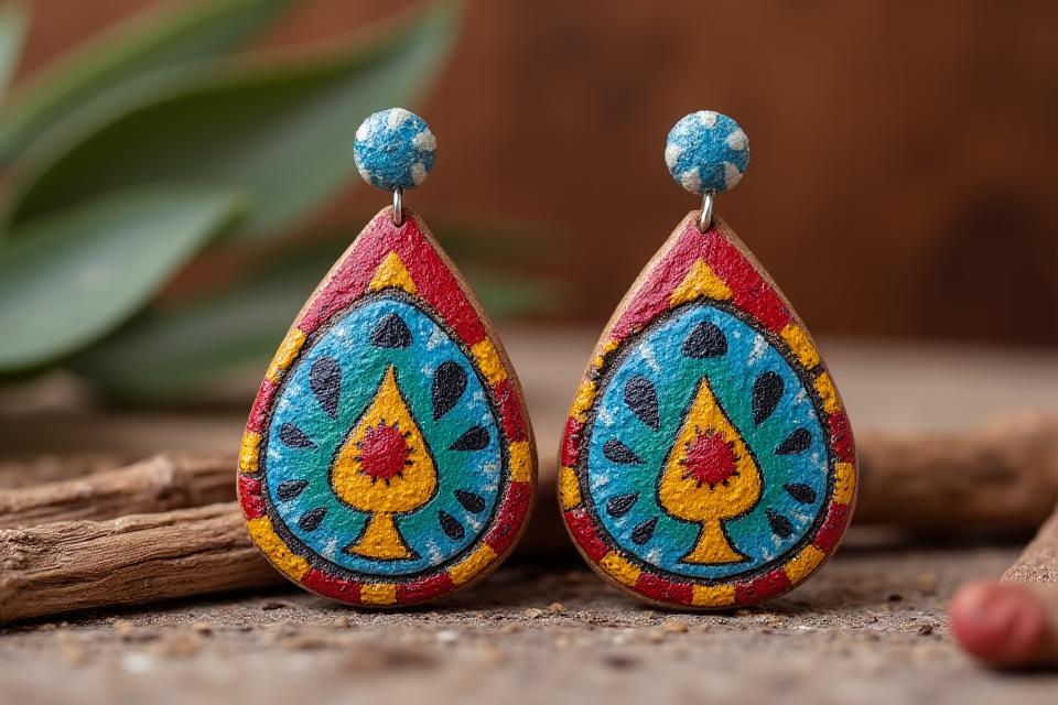 Aretes artesanales mexicanos tradicionales