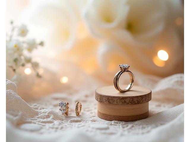 Set conmemorativo de joyería de madera para bodas